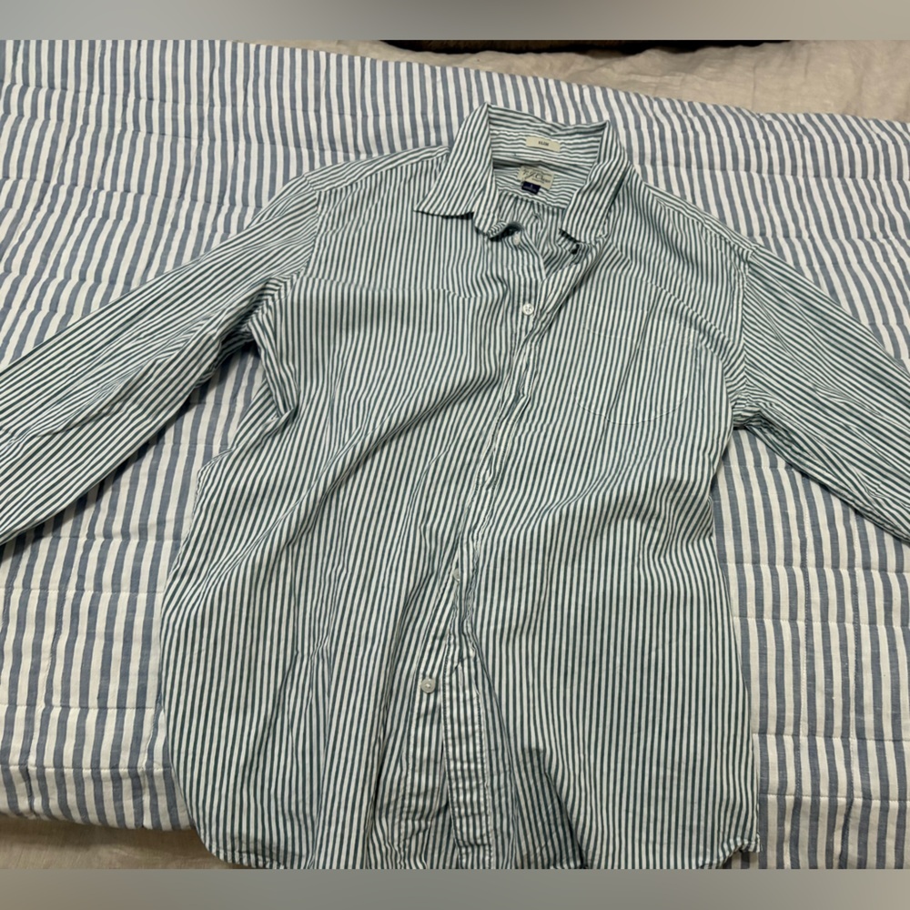 NWOT J.CREW slim cotton button up - Picture 2 of 6
